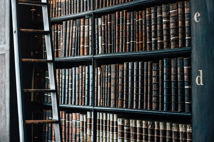 Old books on a shelve